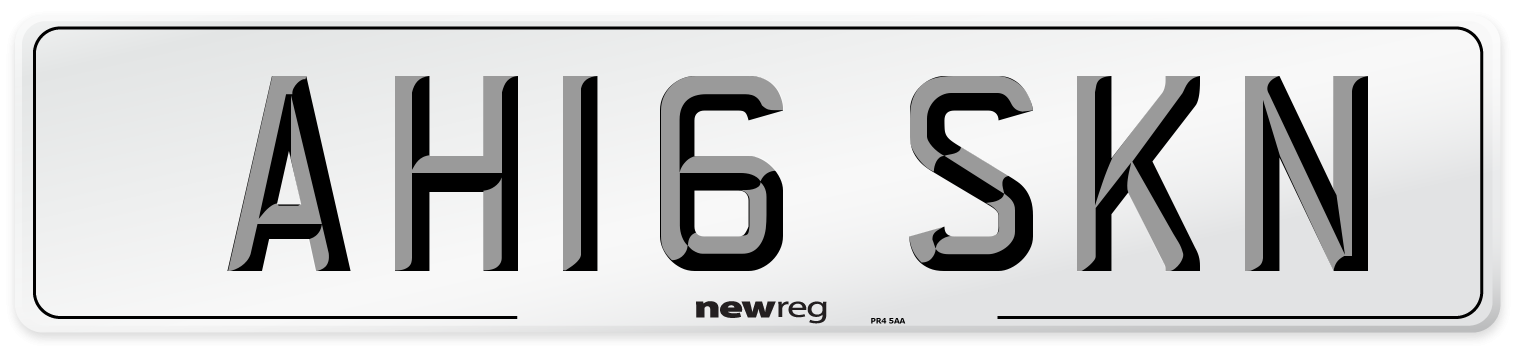 AH16 SKN Number Plate from New Reg